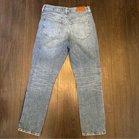 Madewell The High Rise Slim Boyjean: Two Tone Tuxedo Stripe‎ Edition - Picture 4 of 7